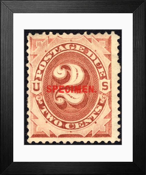 Framed Print : 2c Postage Due specimen overprint single, 1884. Creator: Unknown Framed Print : 2c Postage Due specimen overprint single, 1884. Creator: Unknown