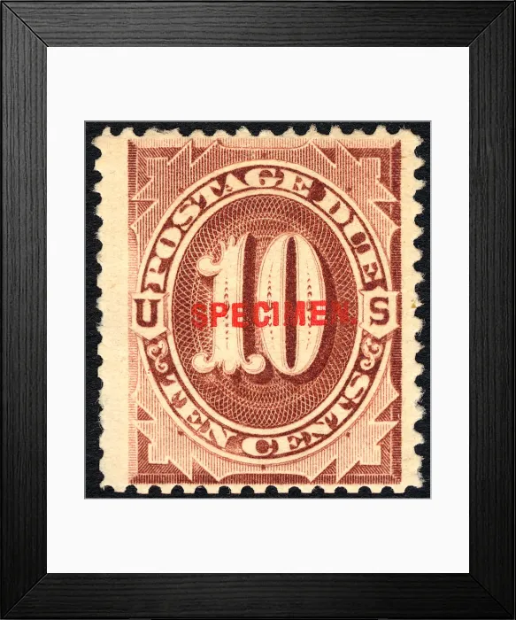 Framed Print : 10c Postage Due specimen overprint single, 1884. Creator: Unknown Framed Print : 10c Postage Due specimen overprint single, 1884. Creator: Unknown