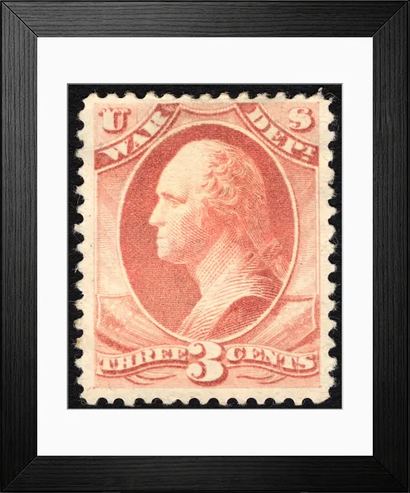 Framed Print : 3c Washington War Department single, 1879. Creator: Unknown Framed Print : 3c Washington War Department single, 1879. Creator: Unknown
