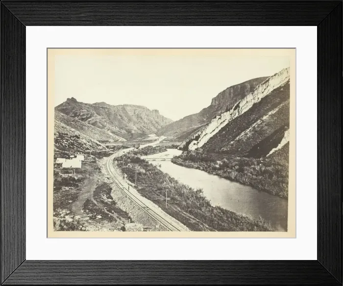 Framed Print : Wilhelmina's Pass, Distant View of Serrated Rocks or Devil's Slide, Weber Canon, Utah, 1868 / 69. Creator: Andrew Joseph Russell Framed Print : Wilhelmina's Pass, Distant View of Serrated Rocks or Devil's Slide, Weber Canon, Utah, 1868 / 69. Creator: Andrew Joseph Russell