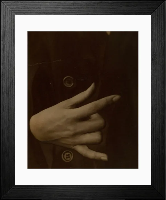 Framed Print : Georgia O Keeffe - Hand, 1918. Creator: Alfred Stieglitz Framed Print : Georgia O Keeffe - Hand, 1918. Creator: Alfred Stieglitz