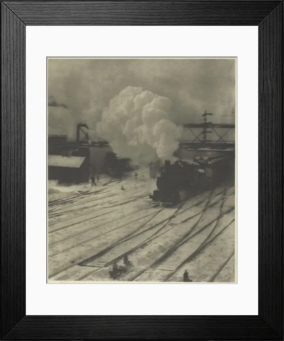Framed Print : The Railroad Yard, Winter, 1903. Creator: Alfred Stieglitz Framed Print : The Railroad Yard, Winter, 1903. Creator: Alfred Stieglitz