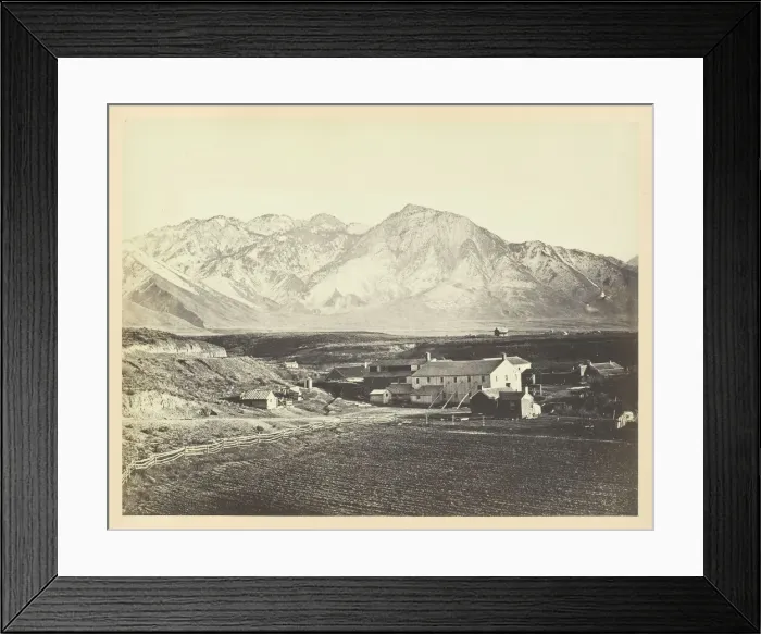 Framed Print : Wasatch Range of Rocky Mountains, From Brigham Youngs Woolen Mills, 1868 / 69 Framed Print : Wasatch Range of Rocky Mountains, From Brigham Youngs Woolen Mills, 1868 / 69