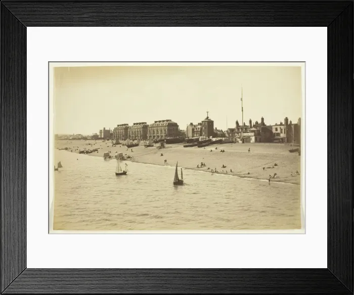 Framed Print : Untitled (Victoria Parade, Deal), 1850-1900. Creator: Unknown Framed Print : Untitled (Victoria Parade, Deal), 1850-1900. Creator: Unknown