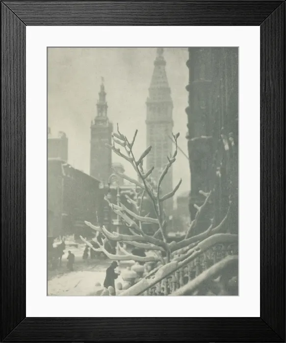 Framed Print : Two Towers, New York, 1911. Creator: Alfred Stieglitz Framed Print : Two Towers, New York, 1911. Creator: Alfred Stieglitz