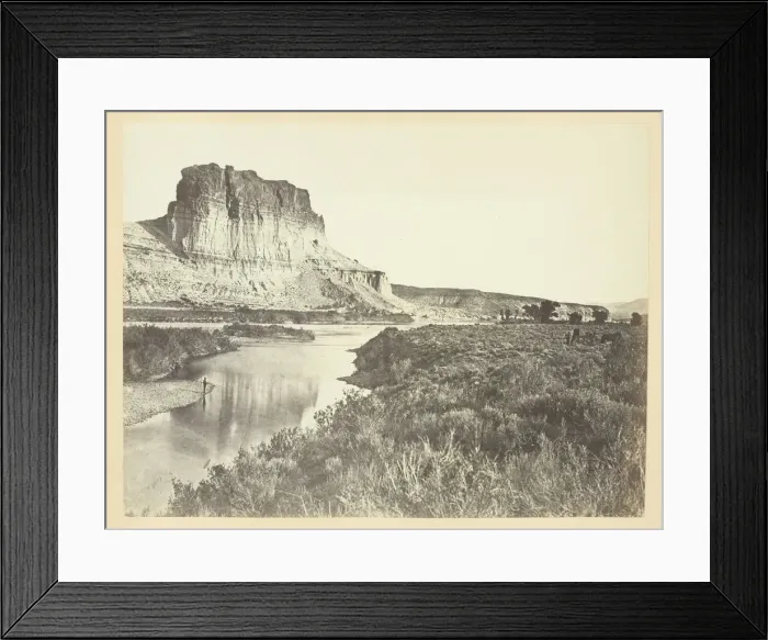 Framed Print : Castle Rock, Green River Valley, 1868 / 69. Creator: Andrew Joseph Russell Framed Print : Castle Rock, Green River Valley, 1868 / 69. Creator: Andrew Joseph Russell