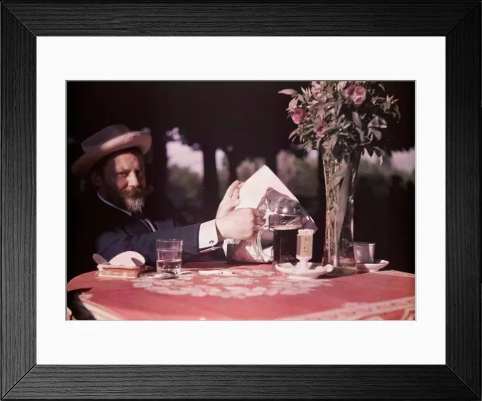 Framed Print : Frank Eugene Seated at Table, 1907. Creator: Alfred Stieglitz Framed Print : Frank Eugene Seated at Table, 1907. Creator: Alfred Stieglitz
