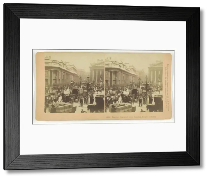 Framed Print : Bank of England, from Mansion House, London, 1891. Creator: BW Kilburn Framed Print : Bank of England, from Mansion House, London, 1891. Creator: BW Kilburn