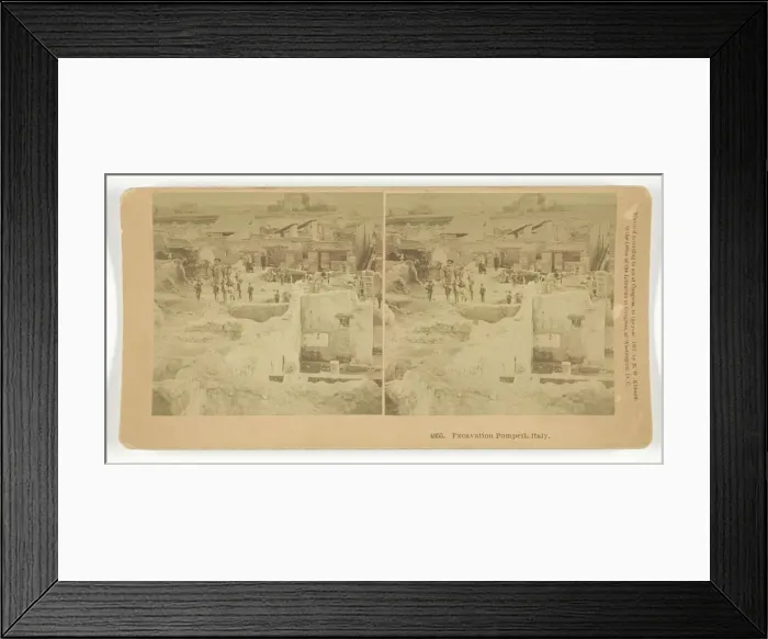 Framed Print : Excavation Pompeii, Italy, 1891. Creator: BW Kilburn Framed Print : Excavation Pompeii, Italy, 1891. Creator: BW Kilburn