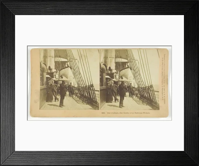 Framed Print : Our Captain, Our Guide over Pathless Waters, 1890. Creator: BW Kilburn Framed Print : Our Captain, Our Guide over Pathless Waters, 1890. Creator: BW Kilburn