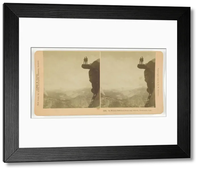 Framed Print : In Midair 3000 feet from anywhere, Yosemite, Cal. 1894. Creator: BW Kilburn Framed Print : In Midair 3000 feet from anywhere, Yosemite, Cal. 1894. Creator: BW Kilburn