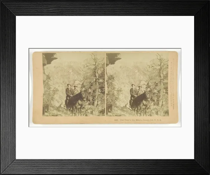 Framed Print : Our Trip to the Mines, Ouray, Col, U. S. A. 1890. Creator: BW Kilburn Framed Print : Our Trip to the Mines, Ouray, Col, U. S. A. 1890. Creator: BW Kilburn