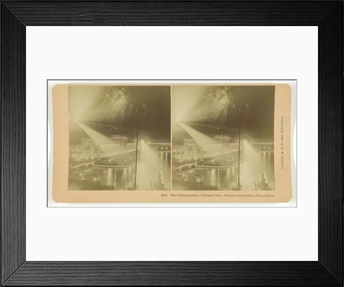Framed Print : The Illumination, Chicago Day, Worlds Columbian Exposition, 1893. Creator: BW Kilburn Framed Print : The Illumination, Chicago Day, Worlds Columbian Exposition, 1893. Creator: BW Kilburn