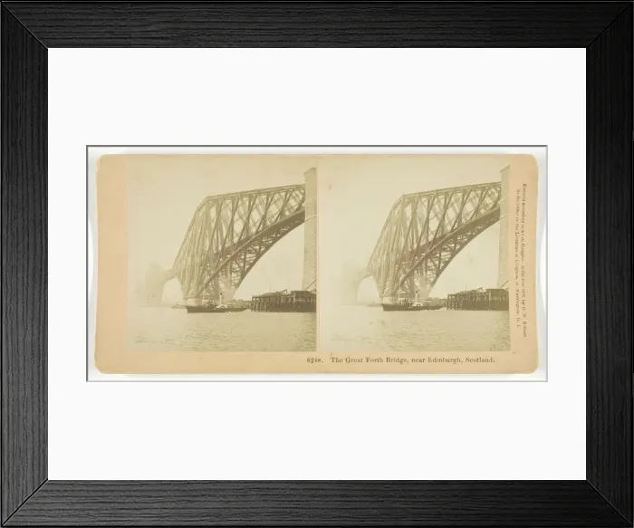 Framed Print : The Great Forth Bridge, Near Edinburgh, Scotland, 1891. Creator: BW Kilburn Framed Print : The Great Forth Bridge, Near Edinburgh, Scotland, 1891. Creator: BW Kilburn