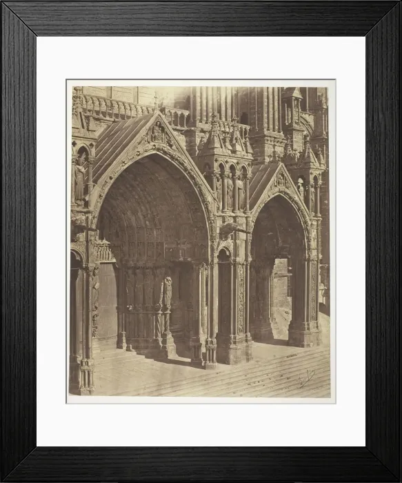 Framed Print : Chartres Cathedral, South Transept, Central and Side Portals, 1854 / 57 Framed Print : Chartres Cathedral, South Transept, Central and Side Portals, 1854 / 57
