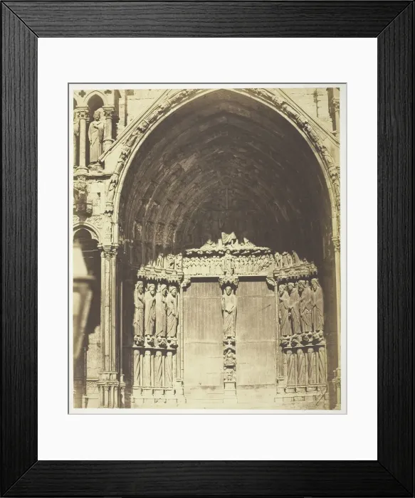 Framed Print : Chartres Cathedral, South Transept; Central Portal, 1854 / 63 Framed Print : Chartres Cathedral, South Transept; Central Portal, 1854 / 63