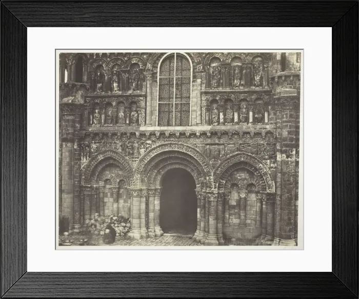 Framed Print : Notre Dame de Poitiers (Vienne), West Facade, 1854 / 55, printed 1858 / 63 Framed Print : Notre Dame de Poitiers (Vienne), West Facade, 1854 / 55, printed 1858 / 63