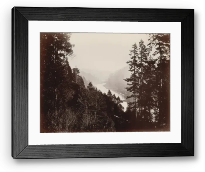 Framed Print : Big River, from the Rancherie, Mendocino, California, 1863