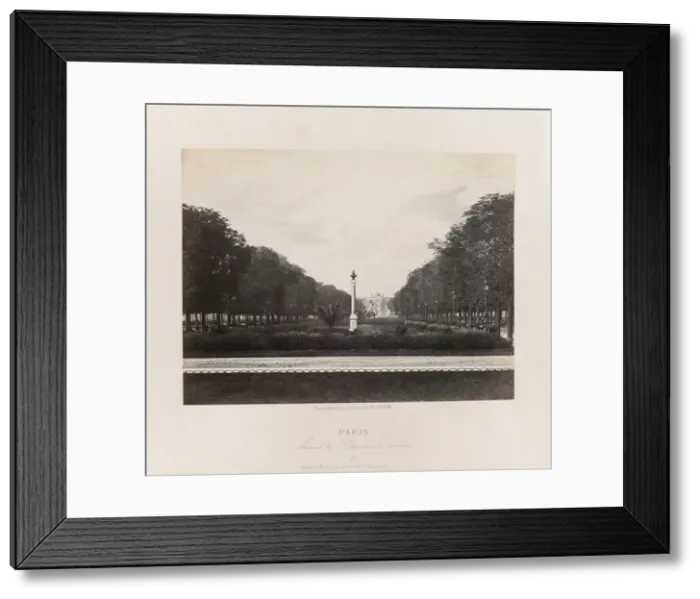 Framed Print : Avenue de l Observatoire (Luxembourg), c. 1867. Creator: Charles Soulier Framed Print : Avenue de l Observatoire (Luxembourg), c. 1867. Creator: Charles Soulier