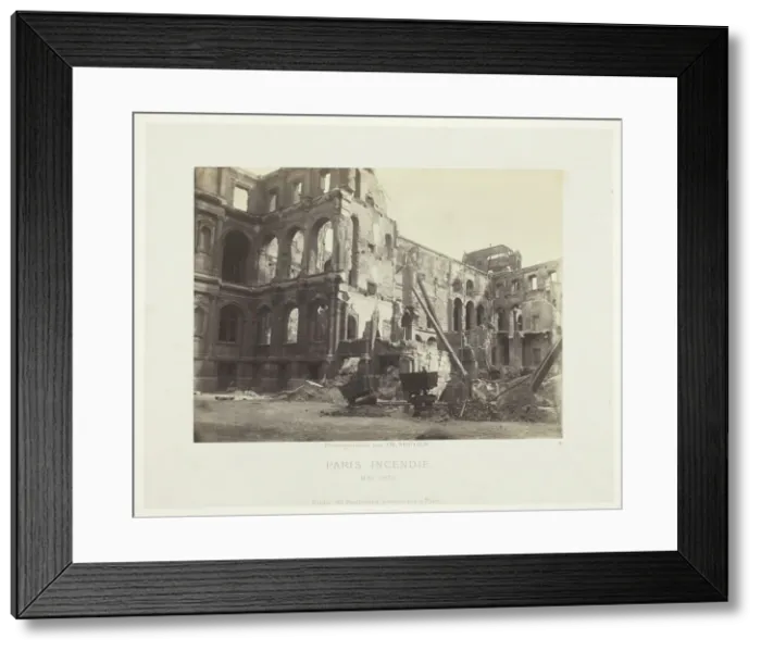 Framed Print : Paris Fire (Court of Honor at City Hall), May 1871. Creator: Charles Soulier Framed Print : Paris Fire (Court of Honor at City Hall), May 1871. Creator: Charles Soulier