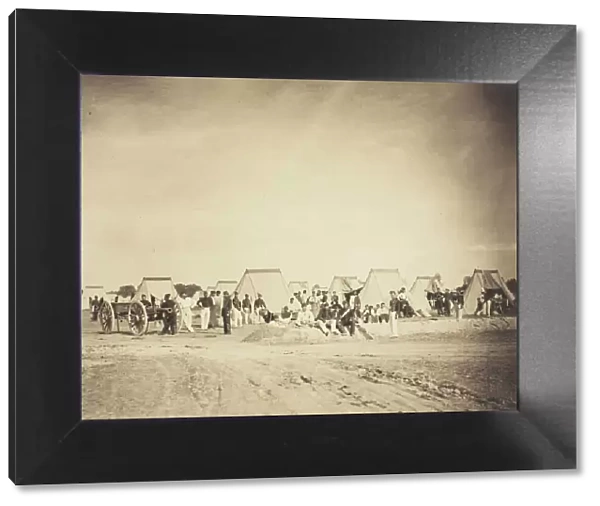 Artillery Encampment, Camp de Chalons, 1857. Creator: Gustave Le Gray