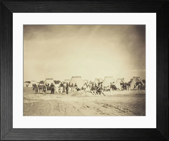 Framed Print : Artillery Encampment, Camp de Chalons, 1857. Creator: Gustave Le Gray Framed Print : Artillery Encampment, Camp de Chalons, 1857. Creator: Gustave Le Gray