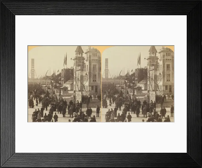 Framed Print : Midway Plaisance from Ill. Central Viaduct, 1887 / 93. Creator: Henry Hamilton Bennett Framed Print : Midway Plaisance from Ill. Central Viaduct, 1887 / 93. Creator: Henry Hamilton Bennett