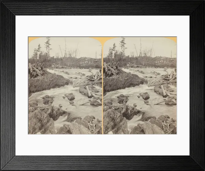 Framed Print : At the Head of the Falls above Thompson, 1889. Creator: Henry Hamilton Bennett Framed Print : At the Head of the Falls above Thompson, 1889. Creator: Henry Hamilton Bennett