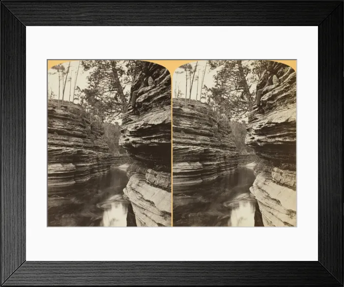 Framed Print : Up the Channel at Steamboat Rock from a Steamer, 1870 / 1908 Framed Print : Up the Channel at Steamboat Rock from a Steamer, 1870 / 1908