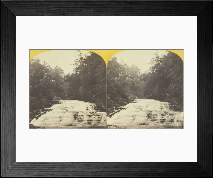 Framed Print : Cascadilla Creek, Ithaca, N. Y. 2nd Fall, 1860 / 65. Creator: J. C. Burritt Framed Print : Cascadilla Creek, Ithaca, N. Y. 2nd Fall, 1860 / 65. Creator: J. C. Burritt
