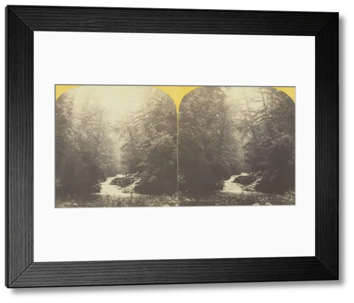 Framed Print : Cascadilla Creek, Ithaca, N. Y. Cascade above dam, 1860 / 65. Creator: J. C. Burritt Framed Print : Cascadilla Creek, Ithaca, N. Y. Cascade above dam, 1860 / 65. Creator: J. C. Burritt