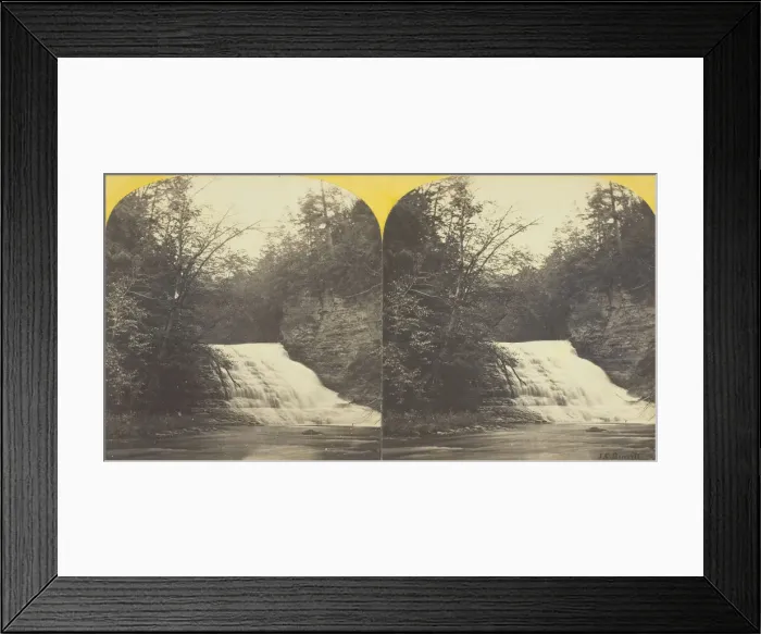 Framed Print : Fall Creek, Ithaca, N. Y. 4th, or Rocky Fall, 60 feet high, 1860 / 65. Creator: J. C Framed Print : Fall Creek, Ithaca, N. Y. 4th, or Rocky Fall, 60 feet high, 1860 / 65. Creator: J. C