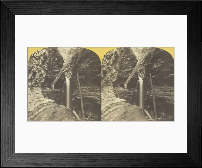 Framed Print : Freer Glen at Watkins, 1860 / 65. Creator: J. C. Burritt Framed Print : Freer Glen at Watkins, 1860 / 65. Creator: J. C. Burritt