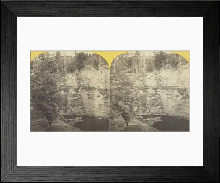 Framed Print : Six Mile Creek, Ithaca, N. Y. Wells Fall, looking down, 1860 / 65. Creator: J. C. Burritt Framed Print : Six Mile Creek, Ithaca, N. Y. Wells Fall, looking down, 1860 / 65. Creator: J. C. Burritt
