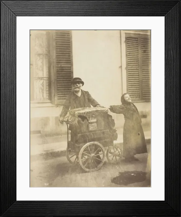 Framed Print : Joueur d orgue (Organ Player), 1898 / 99. Creator: Eugene Atget Framed Print : Joueur d orgue (Organ Player), 1898 / 99. Creator: Eugene Atget
