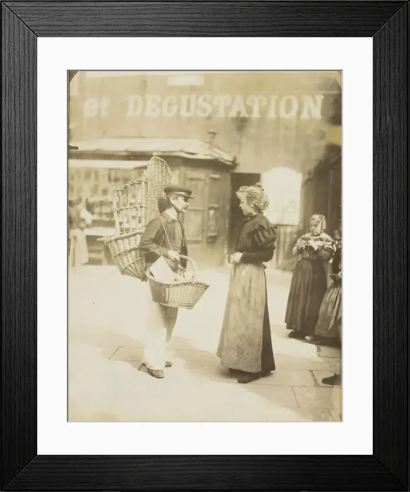 Framed Print : Marchand du Panier, 1899 / 1900. Creator: Eugene Atget Framed Print : Marchand du Panier, 1899 / 1900. Creator: Eugene Atget