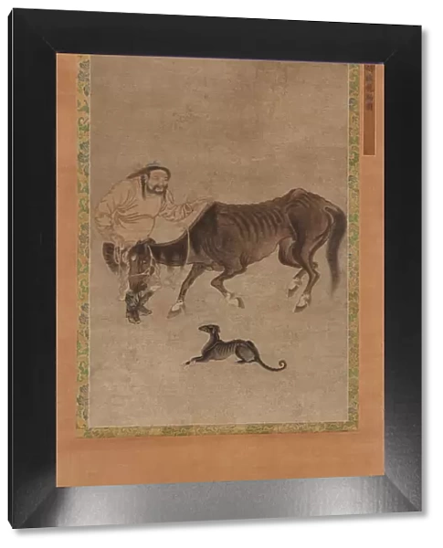 A Tartar, a lean horse, and a dog, Ming dynasty, 1368-1644. Creator: Unknown