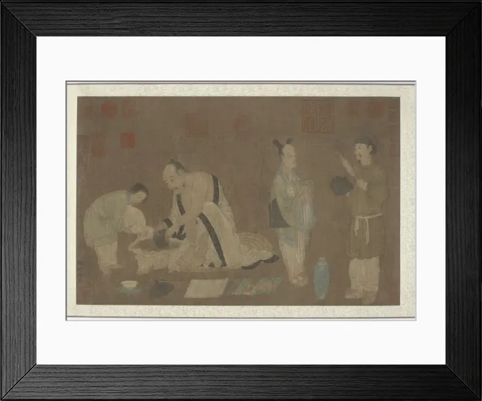 Framed Print : Scholar and attendants, Ming dynasty, 1368-1644. Creator: Unknown Framed Print : Scholar and attendants, Ming dynasty, 1368-1644. Creator: Unknown