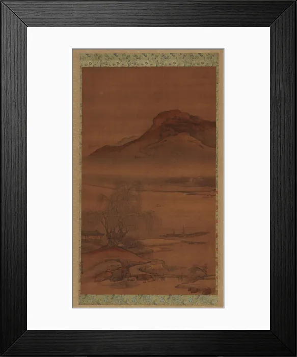 Framed Print : Boats Moored on the Nighttime River, Qing dynasty, 18th century. Creator: Unknown Framed Print : Boats Moored on the Nighttime River, Qing dynasty, 18th century. Creator: Unknown