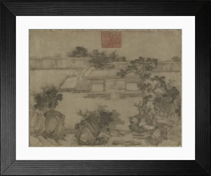 Framed Print : After Lu Hongs Thatched Hut, Ming and Qing dynasties, 17th century Framed Print : After Lu Hongs Thatched Hut, Ming and Qing dynasties, 17th century