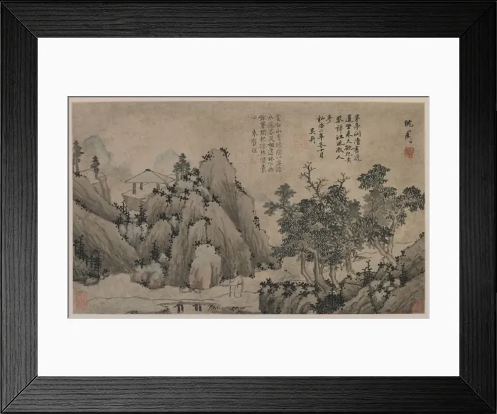 Framed Print : Walking by a Mountain Stream, Ming dynasty, 1368-1644. Creator: Unknown Framed Print : Walking by a Mountain Stream, Ming dynasty, 1368-1644. Creator: Unknown