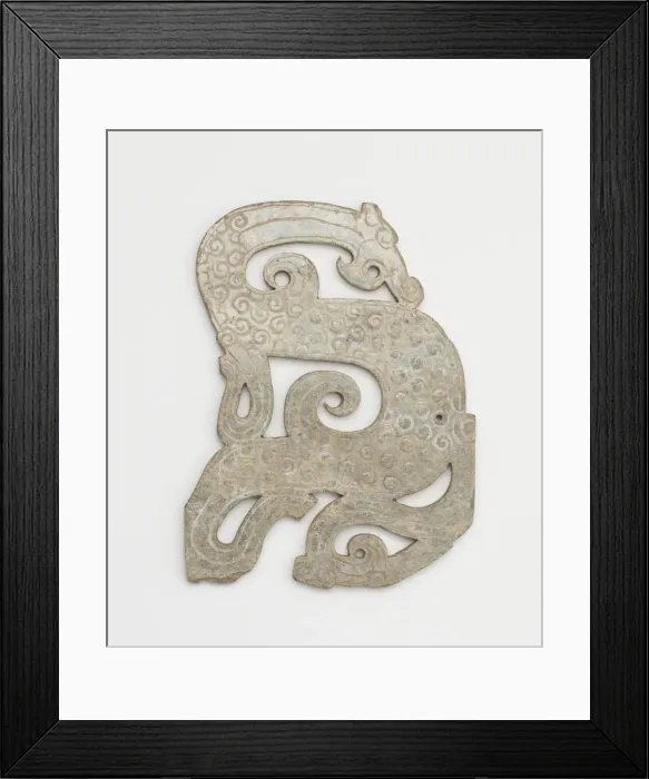 Framed Print : Dragon-shaped pendant, Eastern Zhou dynasty, 4th-3rd century BCE. Creator: Unknown Framed Print : Dragon-shaped pendant, Eastern Zhou dynasty, 4th-3rd century BCE. Creator: Unknown
