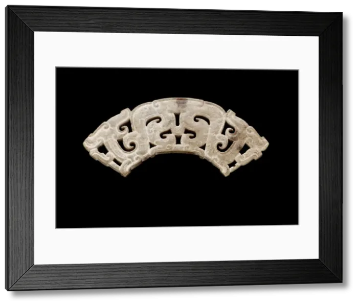 Framed Print : Pendant in the form of a double dragon, Eastern Zhou dynasty, 475-221 B. C. E Framed Print : Pendant in the form of a double dragon, Eastern Zhou dynasty, 475-221 B. C. E