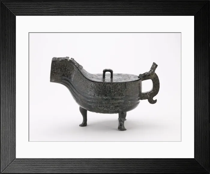 Framed Print : Ritual vessel (yi) with cover, Eastern Zhou dynasty, 6th century BCE. Creator: Unknown Framed Print : Ritual vessel (yi) with cover, Eastern Zhou dynasty, 6th century BCE. Creator: Unknown