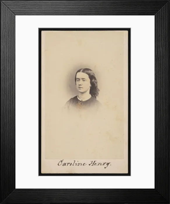 Framed Print : Portrait of Caroline Henry (1839-1920), Between 1860 and 1869 Framed Print : Portrait of Caroline Henry (1839-1920), Between 1860 and 1869