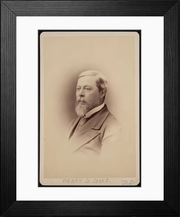 Framed Print : Portrait of Henry David Cooke (1825-1881), Before 1881. Creator: Charles Milton Bell Framed Print : Portrait of Henry David Cooke (1825-1881), Before 1881. Creator: Charles Milton Bell