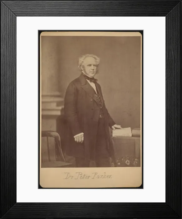 Framed Print : Portrait of Peter Parker (1804-1888), Before 1888. Creator: Mathew Brady Framed Print : Portrait of Peter Parker (1804-1888), Before 1888. Creator: Mathew Brady