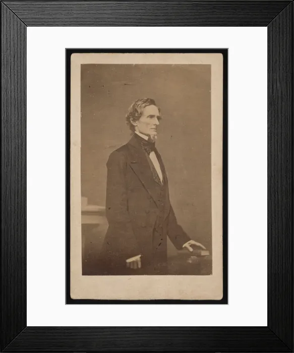 Framed Print : Portrait of Jefferson Davis (1808-1889), 1887. Creator: Bradys National Photographic Framed Print : Portrait of Jefferson Davis (1808-1889), 1887. Creator: Bradys National Photographic