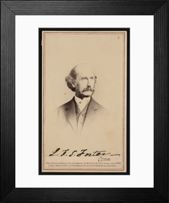 Framed Print : Portrait of LaFayette Sabine Foster (1806-1880), Before 1869 Framed Print : Portrait of LaFayette Sabine Foster (1806-1880), Before 1869