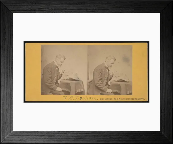 Framed Print : Portrait of Increase Allen Lapham (1811-1875) - Examining the Wisconsin Meteorite Framed Print : Portrait of Increase Allen Lapham (1811-1875) - Examining the Wisconsin Meteorite